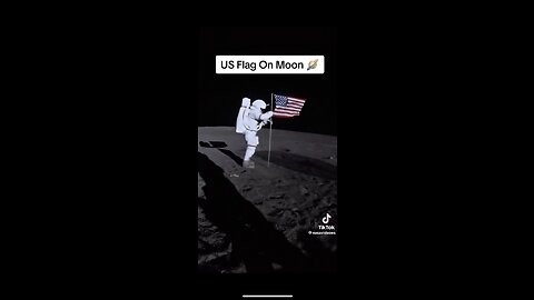 US Flag on Moon