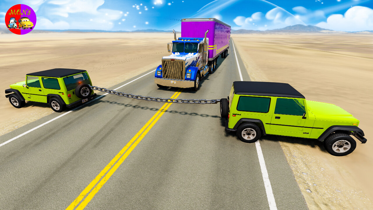 BeamNG.Drive – Cars Vs Chain