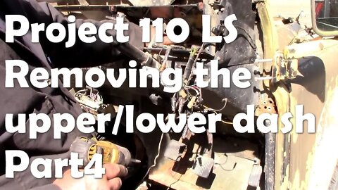110 LS project. Removing the Defender upper and lower dash