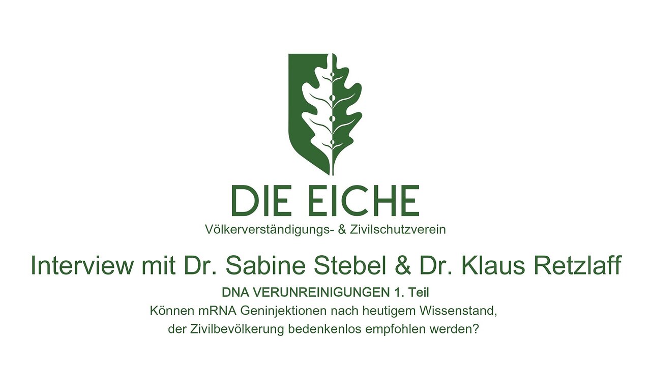 DIE EICHE CONNECT: Interview mit Dr. Stebel & Dr. Retzlaff DNA Verunreinigung 1. Teil