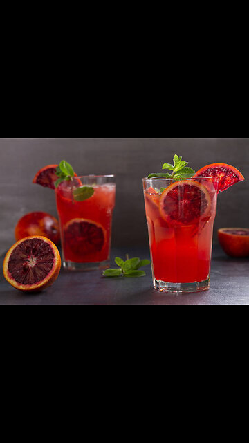 Roasted Fig and Rosemary Blood Orange Lemonade