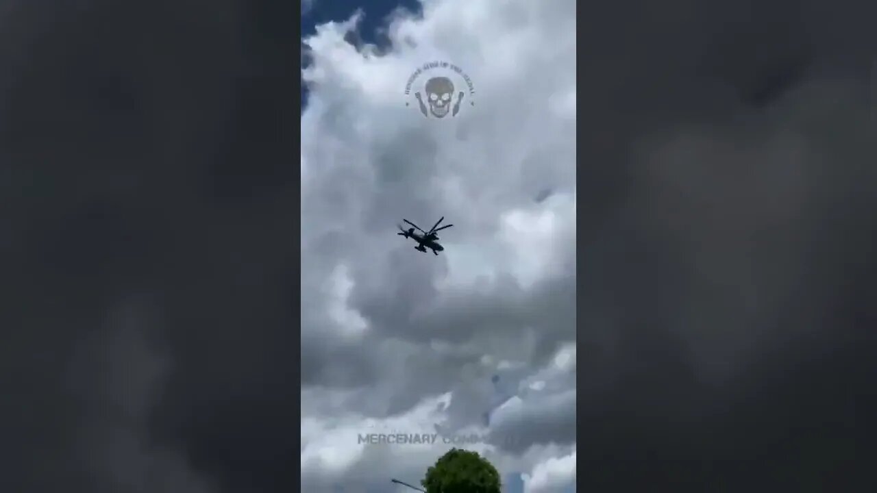 🇷🇺Ka-52 Alligator Fly Over The Fighters Of The Wagner Group, Who Liberated Popasnaya In Luhansk