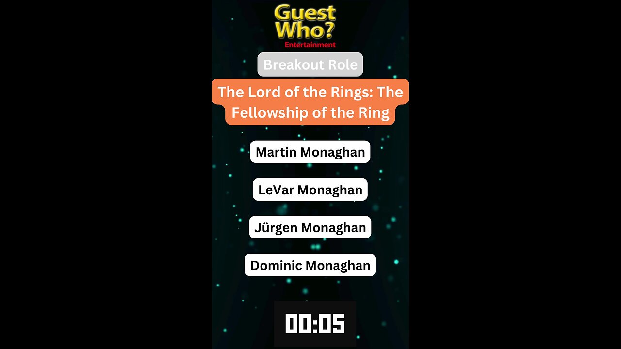 Guest This Actor #150 Like A Quick Quiz? | The Lord of the Rings: The Fellowship of the Ring