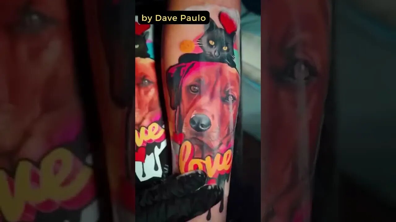 Stunning work by Dave Paulo #shorts #tattoos #inked #youtubeshorts