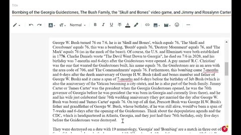 Bombing of the Georgia Guidestones, Identity of RC Christian, The Bush Family, and More #Gematria