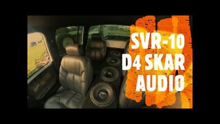 SKAR AUDIO SVR-10 D4 SUBWOOFER REVIEW 4 10IN SUBWOOFER IN MY TRCUK