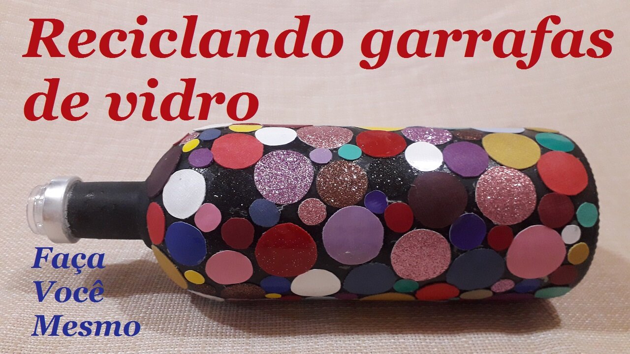 DIY - GARRAFA DECORADA COLORIDA @lucibuzo