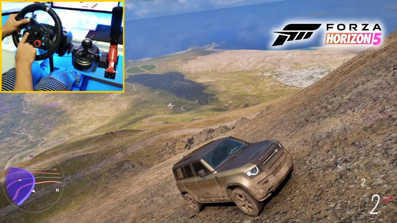 FORZA HORIZON 5 OFFROAD - LAND ROVER DEFENDER 110X (Steering Wheel + Shifter) Gameplay 4k