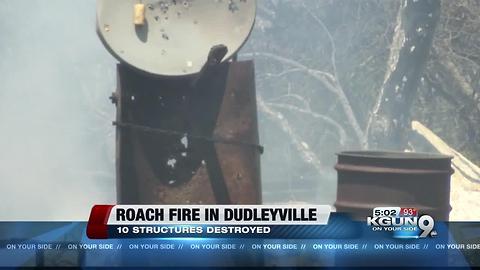 Multiple structures destroyed in Roach Fire