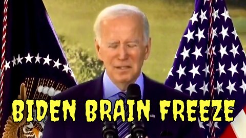 Joe just had a COMPLETE BRAIN FREEZE in a speech this afternoon