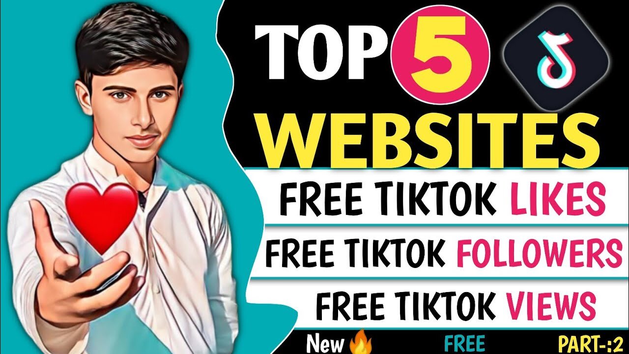 Top 5 Free TikTok likes ❤️followers views websites 🔥2023 |free TikTok likes |Free TikTok followers