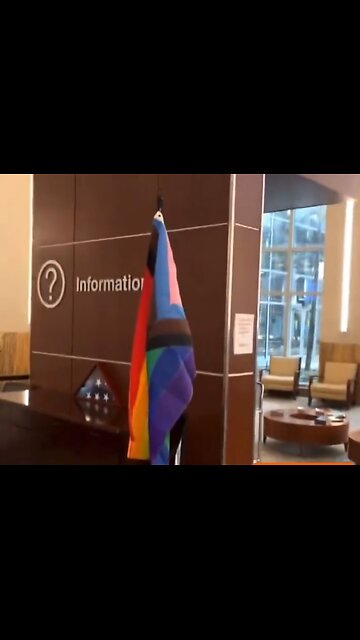 VA Hospital in Orlando has an LGBTQ Pride flag in place of an American flag.
