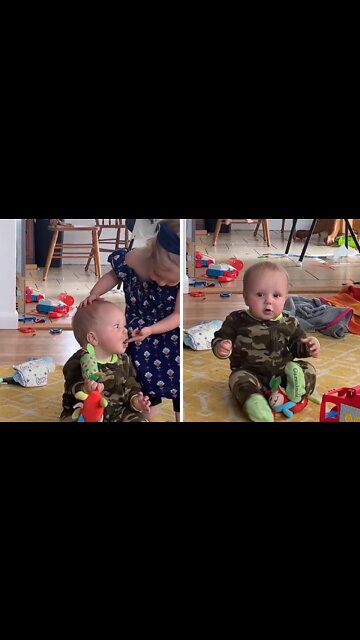 Big Sister Sneaks Frosting For Her Baby Brother