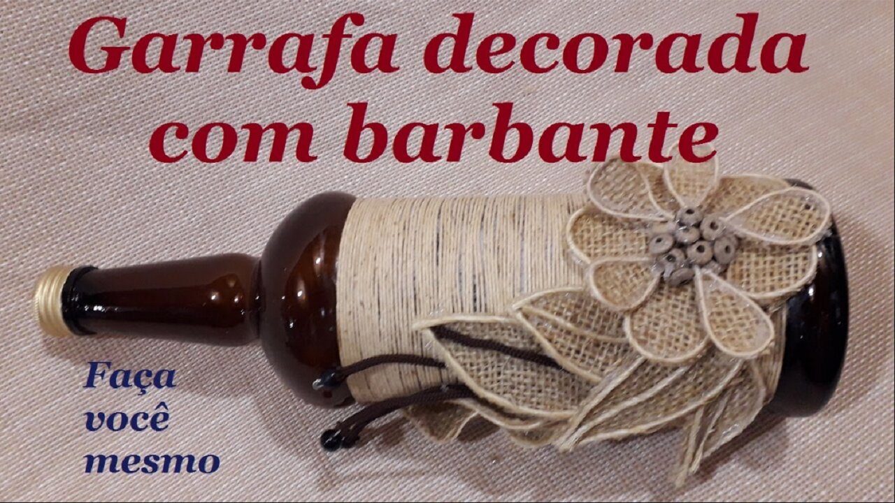 DIY - GARRAFA DECORADA COM BARBANTE JUTA E SISAL @lucibuzo ​