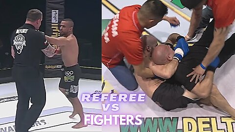 REFEREES VS FIGHTERS - MMA COMPILATION / REFEREE CHOKES FIGHTER [HD] 2023