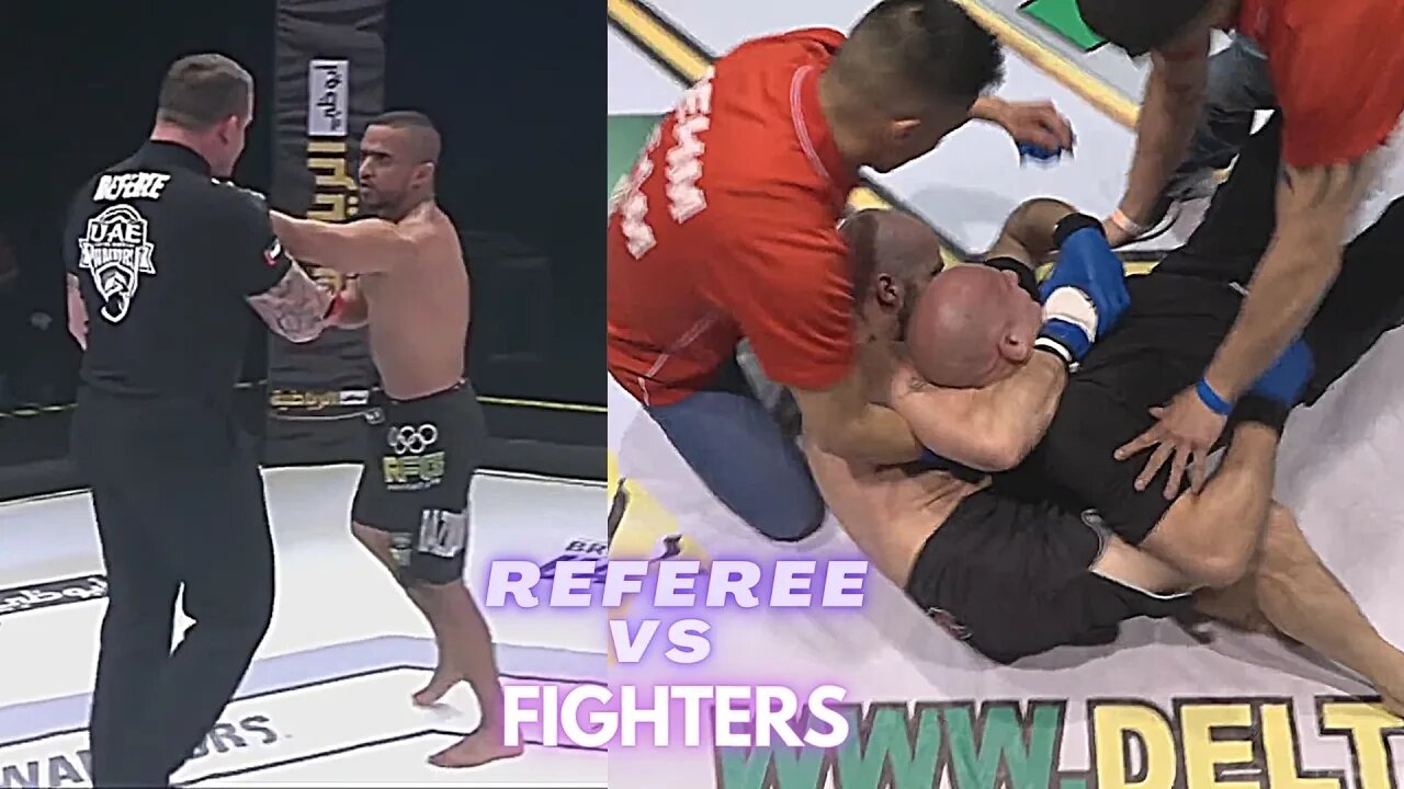 REFEREES VS FIGHTERS - MMA COMPILATION / REFEREE CHOKES FIGHTER [HD] 2023