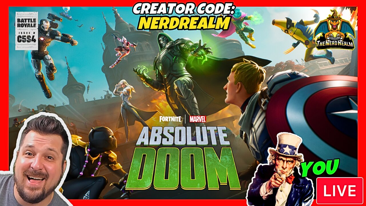 Fortnite Absolute Doom w/ YOU! Creator Code: NERDREALM | New Season!