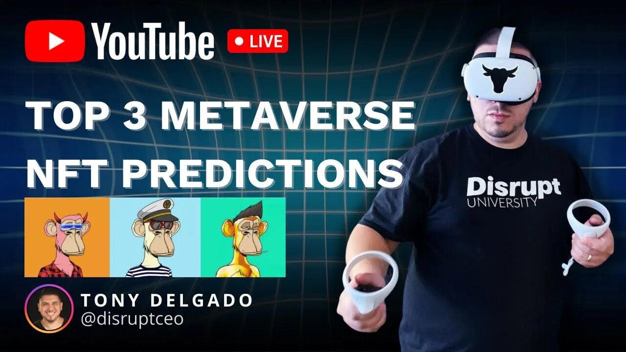 Top 3 METAVERSE NFT predictions - Tony Delgado