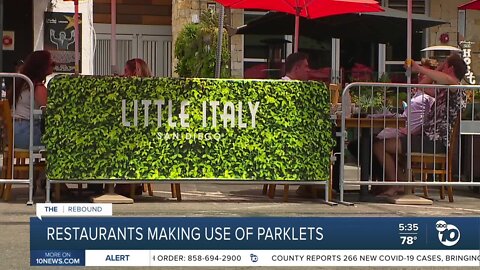 Little Italy restaurants making used of parklets