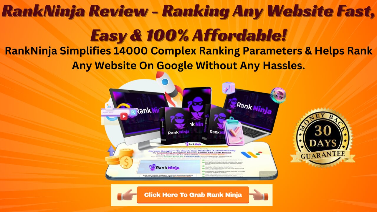 RankNinja Review - Ranking Any Website Fast, Easy & 100% Affordable!