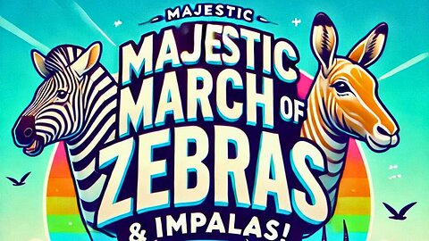 "Majestic March of Zebras and Impalas"