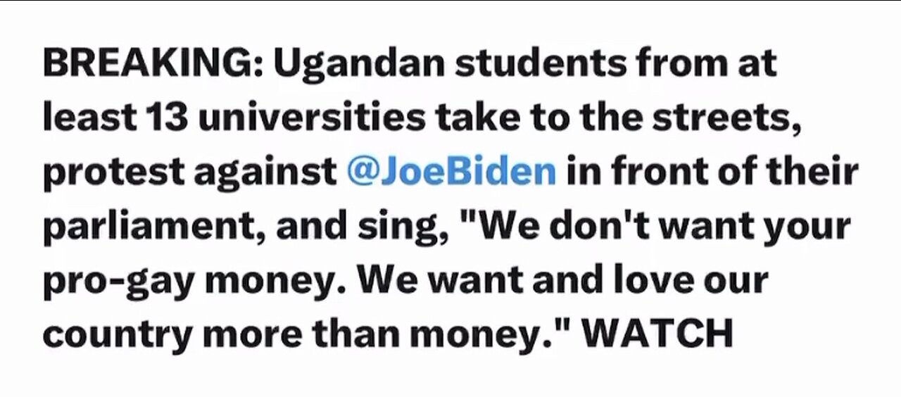 Uganda’s Response To Biden’s Attempt To Bullying Them To Promote ‘lgbt’