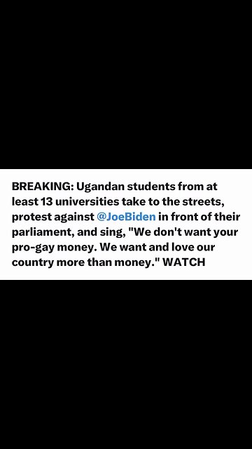 Uganda’s Response To Biden’s Attempt To Bullying Them To Promote ‘lgbt’