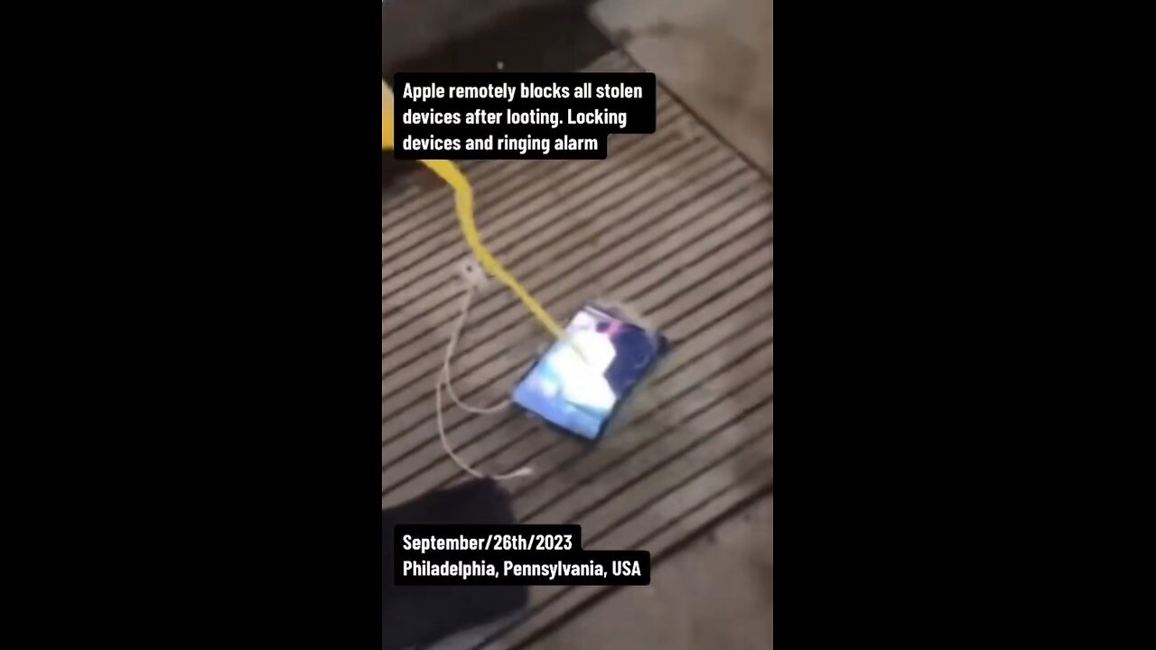 Apple Inc remotely turns on all of its alarms that were stolen out of there stores in Philadelphia
