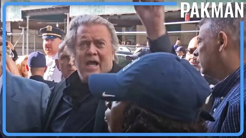 Steve Bannon Makes a Scene While Surrendering to Police