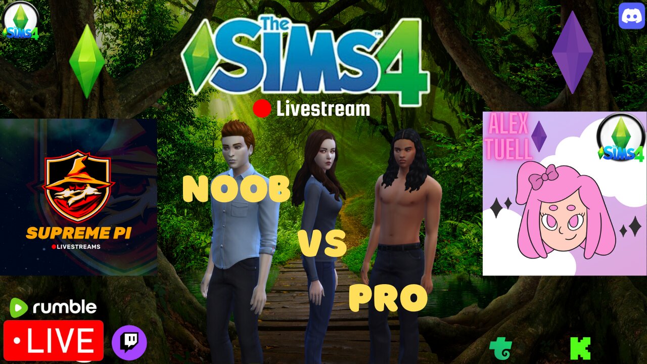 ⭐LIVE- Noob vs Pro//Sims 4 Dual Livestream⭐