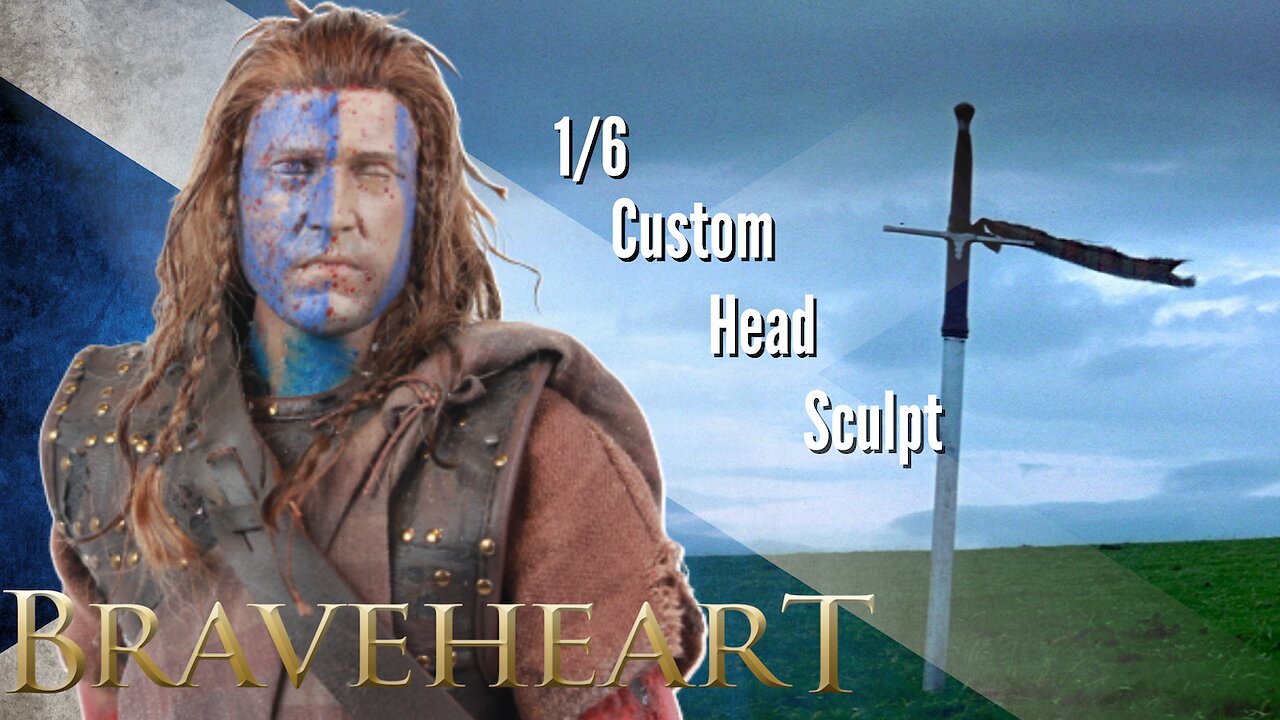 1/6 Scale William Wallace War Paint eyes closed 2 Braveheart action figure custom head sculpt Review