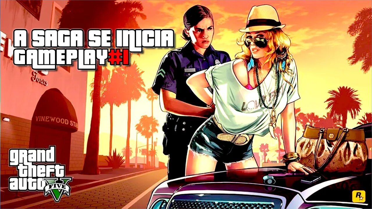 GTA 5 - GamePlay#1 - A saga se inicia, aprendendo a jogar com a galera. #GTAV #GamePlayGTA5