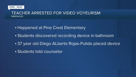 Teacher arrested for video voyeurism