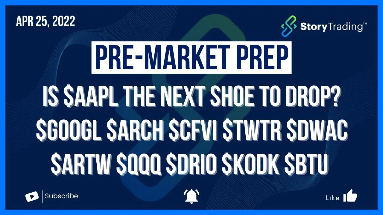 4/27/22 Pre-Market Prep: Is $AAPL The Next Shoe to Drop?
