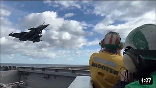 French Rafale fighter jets operate with USS George H.W. Bush (CVN 77) Multicarrier Operations