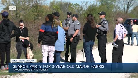 Search for missing 3-year-old Major Harris moves to Havenwoods State Forest Tuesday