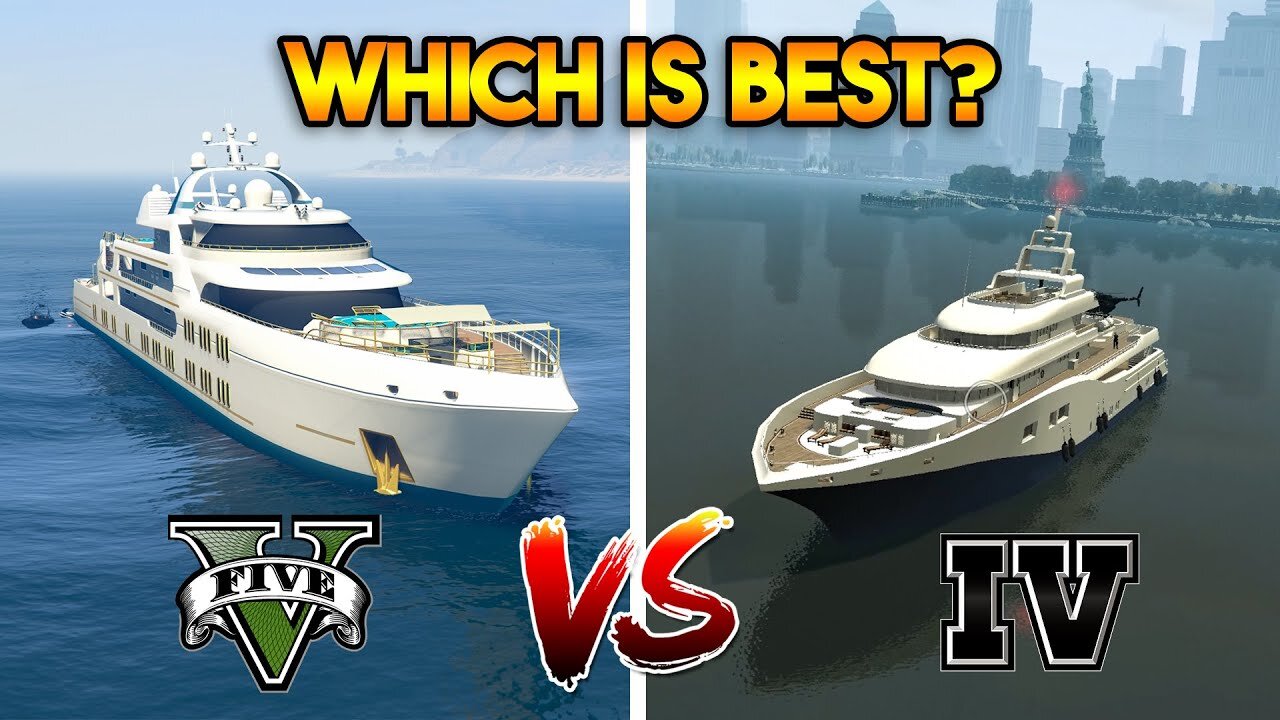 GTA 5 YACHT VS GTA 4 YACHT (WHICH IS BEST? GTA 5 VS GTA 4)