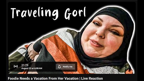 8-23-2024 The YouTube Underground "Foodie Needs a Vacation From Her Vacation" w/ live chat (starts at 25:00)