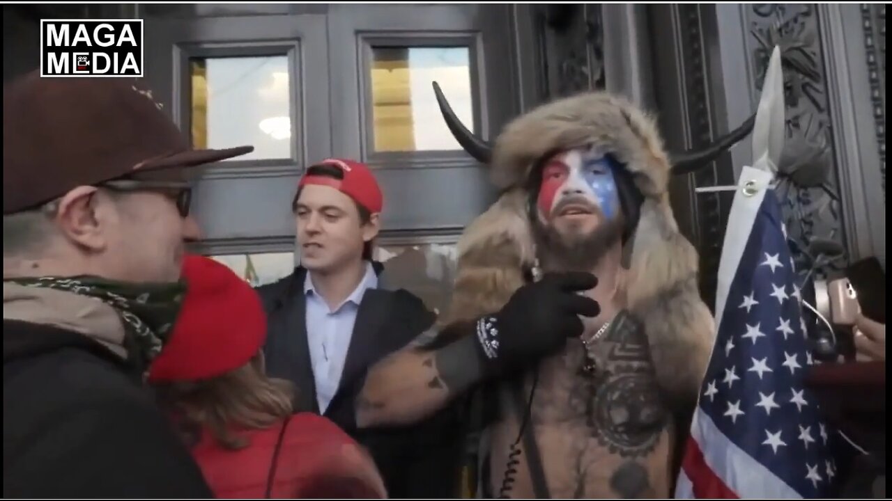 Jacob Chansley (aka QAnon Shaman) told Protesters to Go Home on Jan. 6, 2021