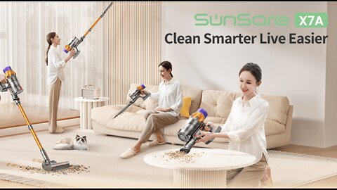 Cordless Vacuum Cleaner, 550W 45KPA 60Mins Cordless Stick Vacuum Cleaner