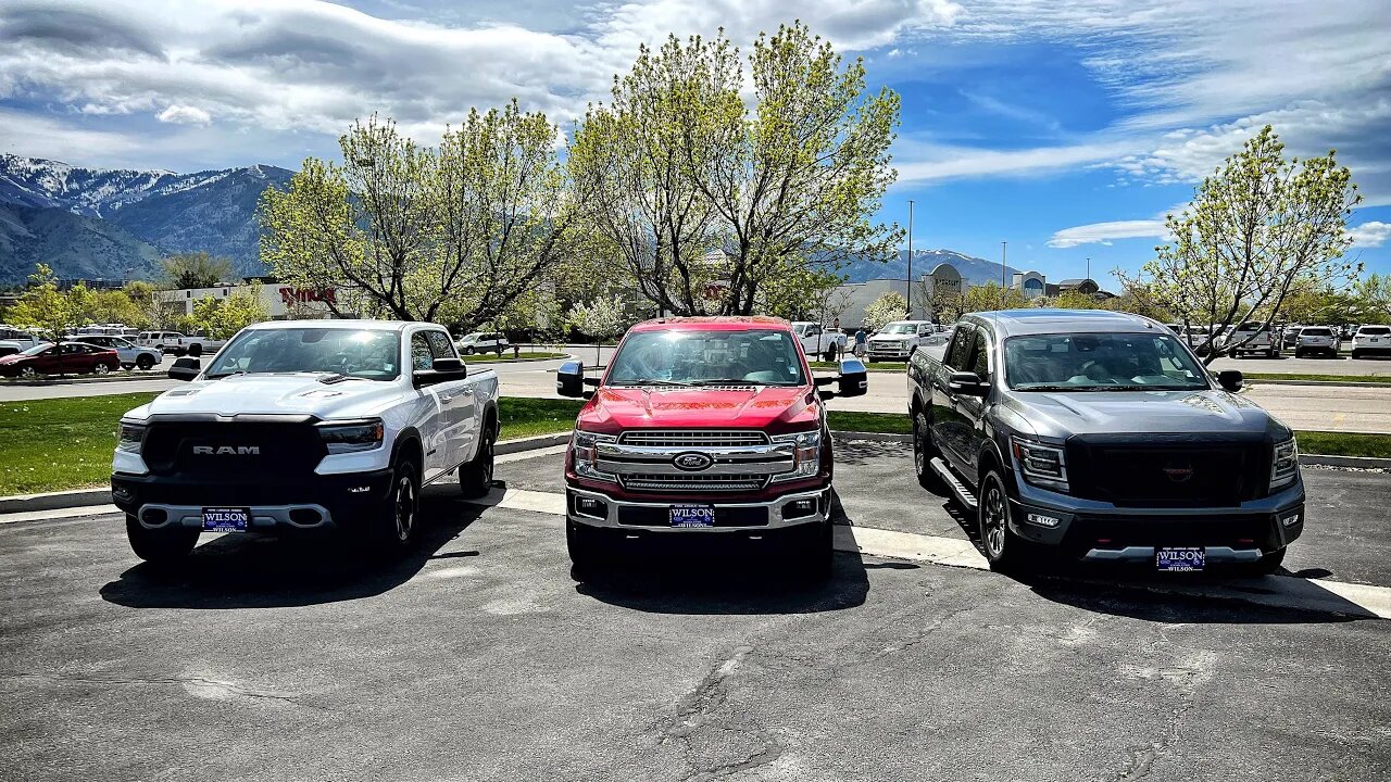 New Arrivals - 2021 Nissan Titan, 2018 Ford F-150, and 2019 Ram 1500 Rebel Walk Around