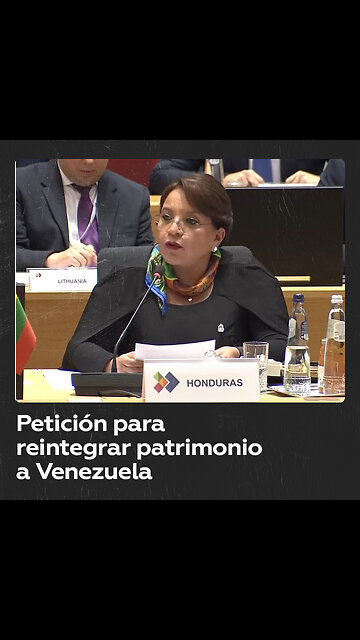 Presidenta de Honduras solicita reintegrar el patrimonio retenido a Venezuela