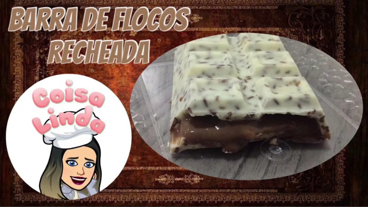 Barra de Flocos Recheada com Brigadeiro Cremoso - Faça e Venda Muito !! - Tendencia dia das Mães !!