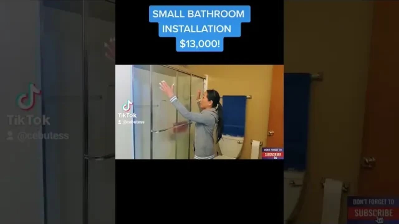SMALL BATHROOM INSTALLATION $13,000! 🙈🙈🙈