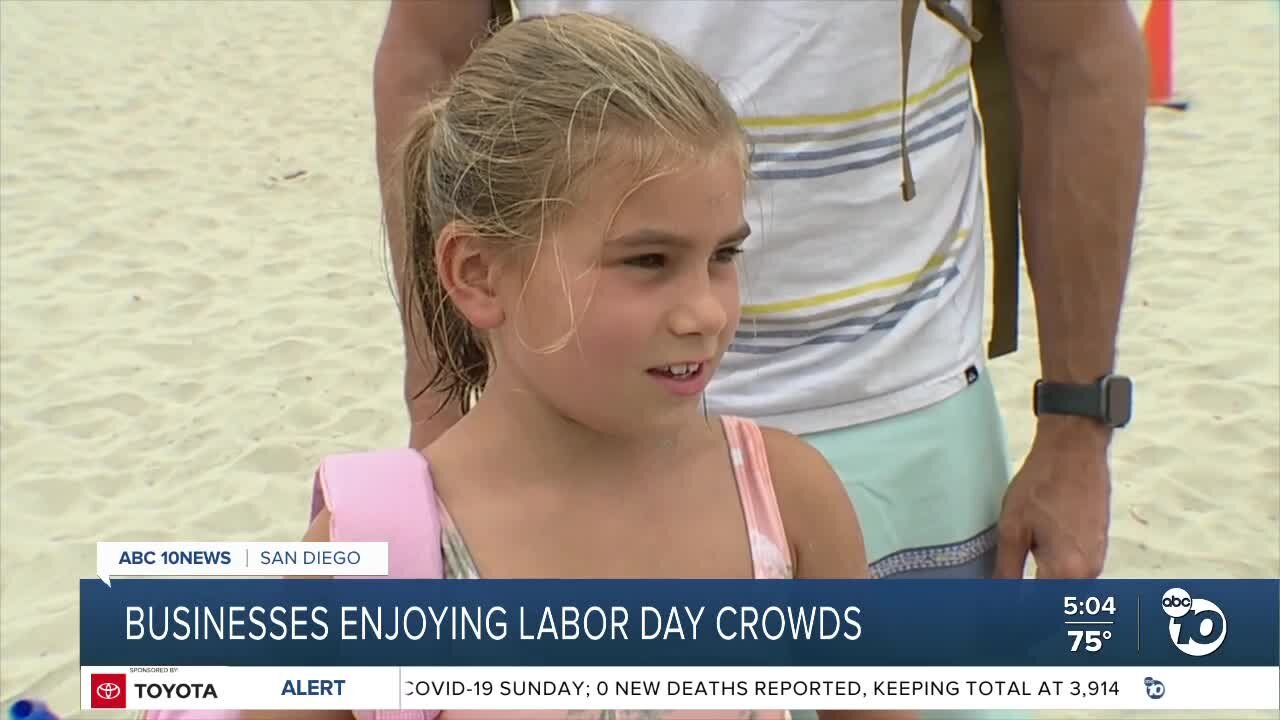 Businesses enjoying labor day crowds