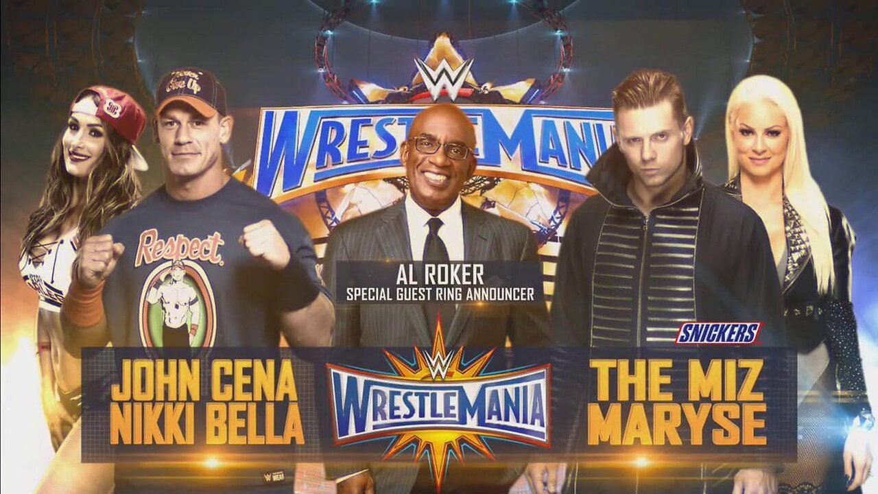 John Cena & Nikki Bella vs The Miz & Maryse - WrestleMania 33 (Full Match)