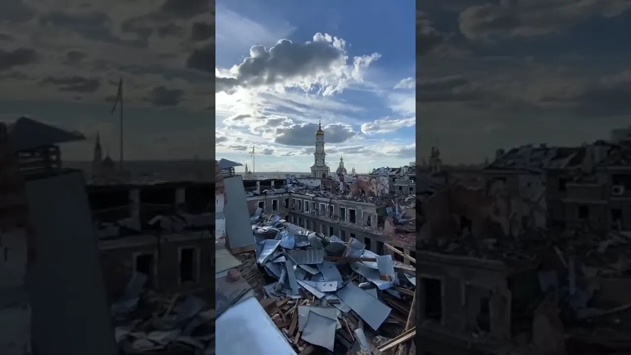 The center of Kharkiv after the shelling by Russian invaders! (Breaking News)