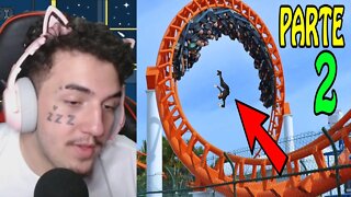 🔴 Os mais BIZARROS acidentes em Parques de Diversões! PARTE 2 REACT