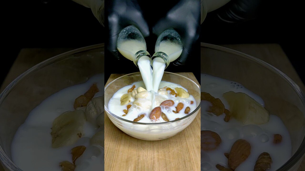 Banana With Dry Fruits Healthy Milkshake