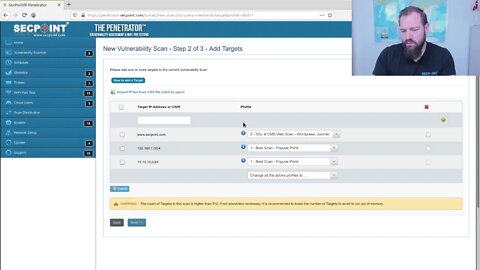SecPoint Penetrator Scan Profiles
